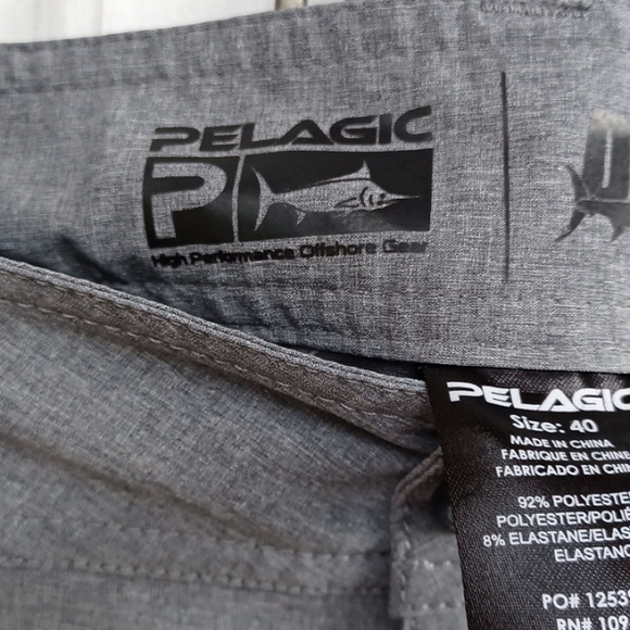 PELAGIC Deep Sea Hybrid Swim Board Shorts Sz 40 - Picture 8 of 8